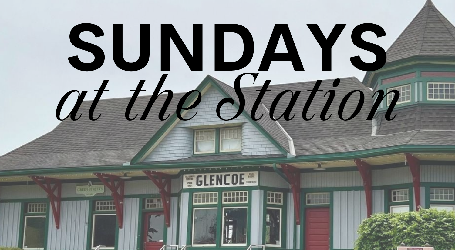 Sundays at the Station official logo — summer music series in Glencoe, Ontario